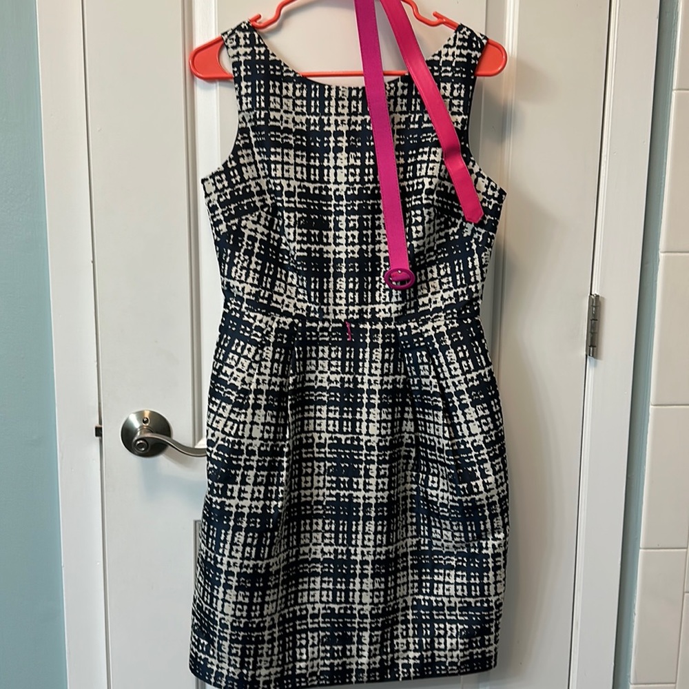 Eliza J - Navy Blue patterned dress